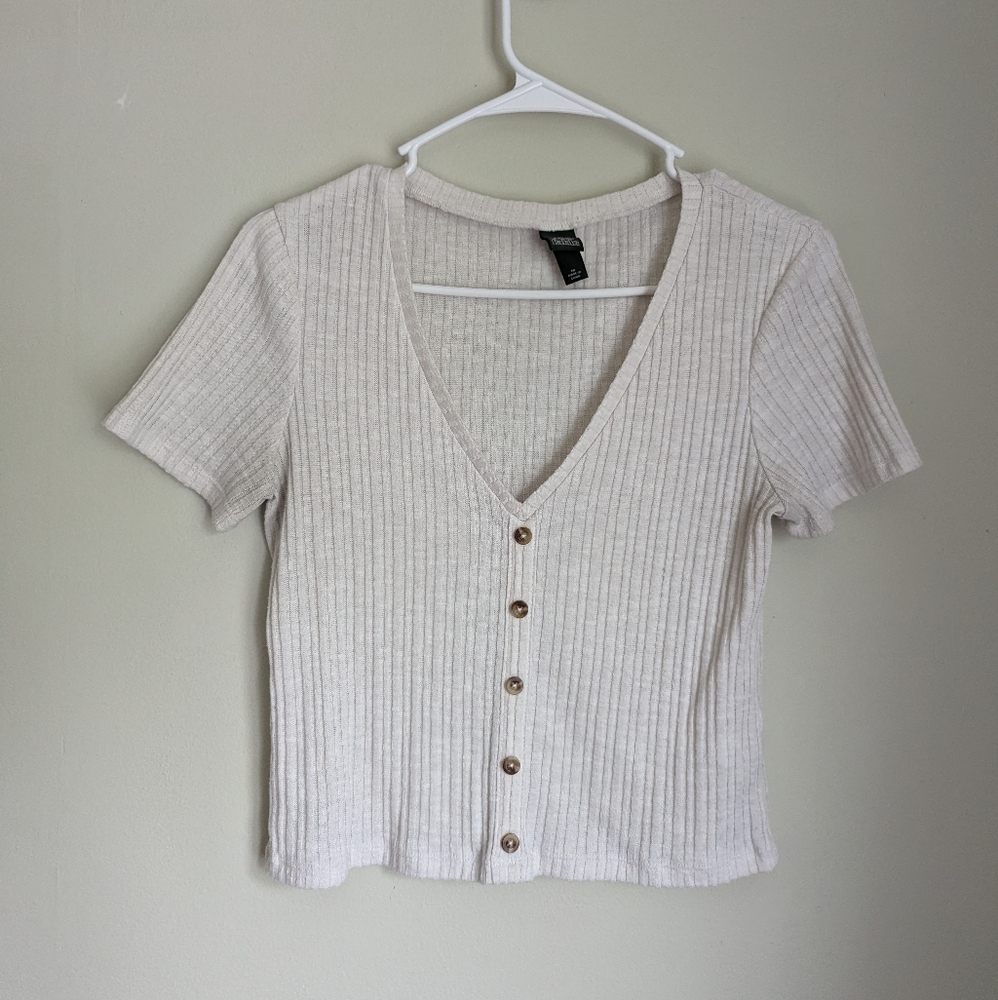 WILD Fable Medium White Crop Top